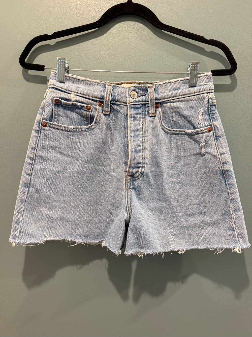 Abercrombie & Fitch Light Blue Denim Cutoff Shorts